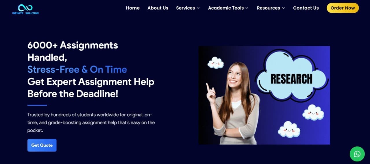Infinite Solutions website preview
